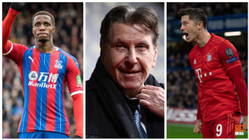 Pini Zahavi et deux de ses principaux joueurs : Wilfried Zaha et Robert Lewandowski.