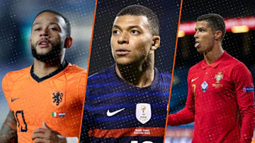 Memphis Depay, Kylian Mbappé et Cristiano Ronaldo. 