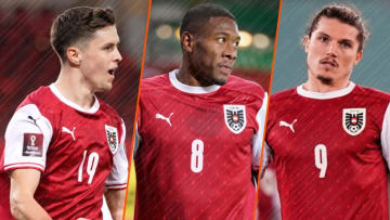 Christoph Baumgartner, David Alaba et Marcel Sabitzer. 
