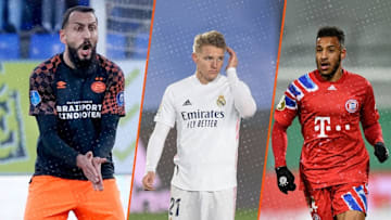 Kostas Mitroglou, Martin Odegaard et Corentin Tolisso dans la Une du mercato aujourd'hui. 