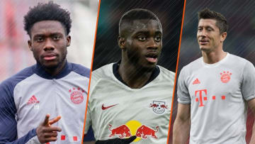 Alphonso Davies, Dayot Upamecano et Robert Lewandowski. 