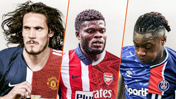 Edinson Cavani, Thomas Partey et Moïse Kean. 