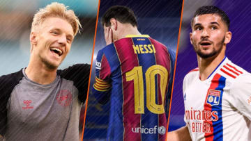 Daniel Wass, Lionel Messi et Houssem Aouar. 