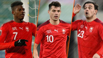 Breel Embolo, Granit Xhaka et Xherdan Shaqiri