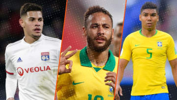Bruno Guimaraes, Neymar et Casmiro. 