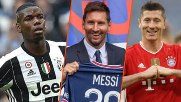 Paul Pogba, Lionel Messi et Robert Lewandowski. 
