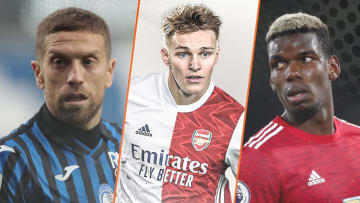 Papu Gomez, Martin Odegaard et Paul Pogba. 