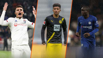 Houssem Aouar, Jadon Sancho et N'golo Kanté. 