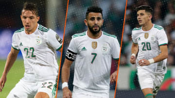 Ismaël Bennacer, Riyad Mahrez et Youcef Atal 