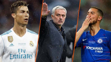 Cristiano Ronaldo, José Mourinho et Eden Hazard. 