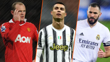 Wayne Rooney, Cristiano Ronaldo et Karim Benzema. 