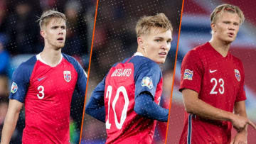 Kristoffer Ajer, Martin Odegaard et Erling Haaland. 