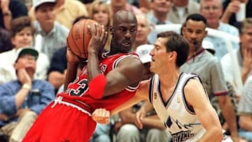 Jeff Hornacek and Michael Jordan