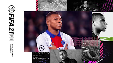 Mbappé sur la jaquette de FIFA 21