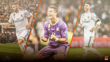 Karim Benzema, Cristiano Ronaldo et Sergio Ramos. 