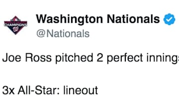 Washington Nationals twitter trolls New York Yankees after Joe Ross pitches two perfect Spring Training innings.