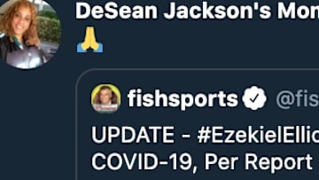 DeSean Jackson's mom posted a heartfelt tweet to Ezekiel Elliott after he tested positive for the coronavirus. 