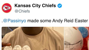 KC Chiefs DE made some Andy Reid Easter Eggs this Sunday.