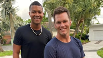 José Quintana se tomó una foto con la leyenda de la NFL Tom Brady