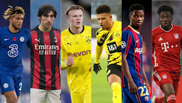 Reece James, Sandro Tonali, Jadon Sancho, Ansu Fati, Alphonso Davies