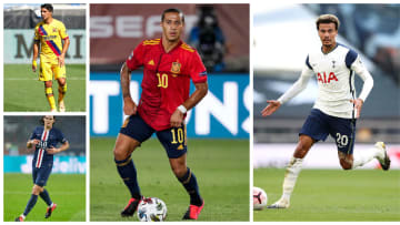 Thiago, Alli, Luis Suarez et Cavani. 