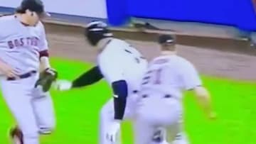 New York Yankees star Alex Rodriguez essentially ending the 2004 ALCS