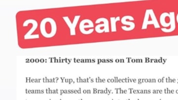 Tom Brady remembers that every team in the NFL passed on him in the draft