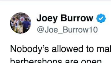 Future No. 1 overall NFL Draft pick Joe Burrow on Twitter
