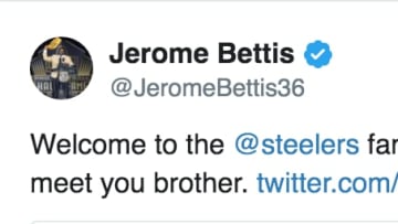 Pittsburgh Steelers legend Jerome Bettis welcomed a new draft pick to town.