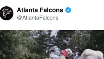 The Atlanta Falcons tweet in celebration o signing of former Georgia Bulldogs RB Todd Gurley