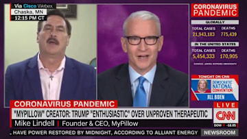MyPillow CEO Mike Lindell and Anderson Cooper