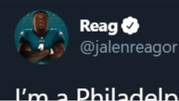 New Philadelphia Eagles receiver Jalen Reagor expressed his feelings about being drafted on Twitter.