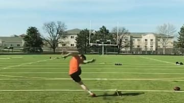 Kansas City Chiefs kicker posted an impressive video of him nailing an insane field goal.