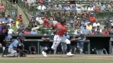 Tampa Bay Rays minor leaguer Garrett Whitley struck by foul ball in dugout