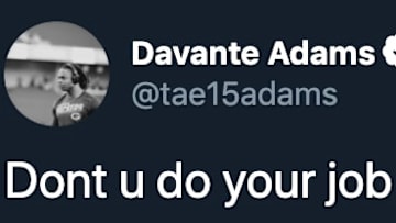 Green Bay Packers WR Davante Adams trolls the Minnesota Vikings on Twitter.