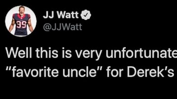 Houston Texans star JJ Watt cracked wise on Twitter about brother Derek Watt joining the Pittsburgh Steelers.