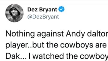 Dez Bryant couldn't believe the Andy Dalton signing