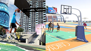 Here's a comparison of the next-gen City and current-gen Neighborhood in NBA 2K22.