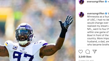 Everson Griffin says goodbye to Minnesota Vikings fans