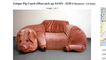 Who wouldn't want this pig couch whole hog?