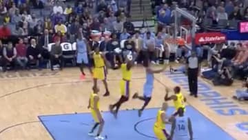 Anthony Davis rejects Ja Morant's dunk attempt