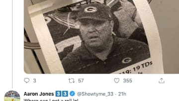 Aaron Jones wants a roll of Mike McCarthy toilet paper made by Packers fan.