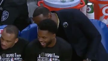 The Los Angeles Lakers bench was in uproar after Golden State Warriors forward Draymond Green's ejection.