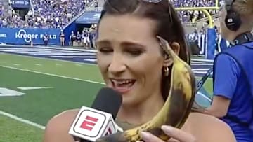 Alyssa Lang and a rather ripe banana