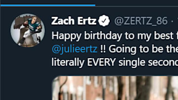 Julie Ertz is given a warm "Happy Birthday" by her husband
