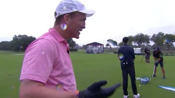 Peyton Manning talks during The Match: Champions for Charity 