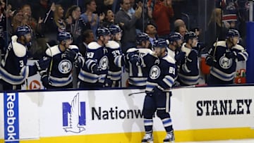 NHL Power Rankings: Columbus Blue Jackets center Sam Gagner (89) celebrates a goal against the Dallas Stars during the third period at Nationwide Arena. Columbus defeated Dallas 3-2 in overtime. Mandatory Credit: Russell LaBounty-USA TODAY Sports