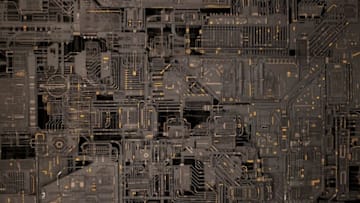 Detail from a model Borg Cube, at The Children's Museum of Indianapolis, Indianapolis, Wednesday, Jan. 23, 2019. The show is made up of set pieces, ship models, and outfits used during various Star Trek shows and movies, is on display at the museum from Feb. 2 through April 7, 2019.Trekkie Memorabilia Comes To Children S Museum