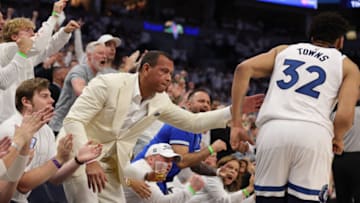 Alex Rodriguez, Karl-Anthony Towns, Minnesota Timberwolves (Photo by Gregory Shamus/Getty Images)
