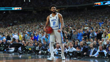 GLENDALE, AZ - APRIL 03: Joel Berry II #2 of the North Carolina Tar Heels celebrates late in the game against the Gonzaga Bulldogs during the 2017 NCAA Men's Final Four National Championship game at University of Phoenix Stadium on April 3, 2017 in Glendale, Arizona. (Photo by Tom Pennington/Getty Images)